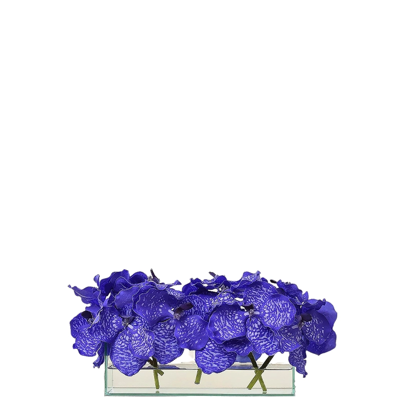 Vanda Arrangement in Rectangual Glass