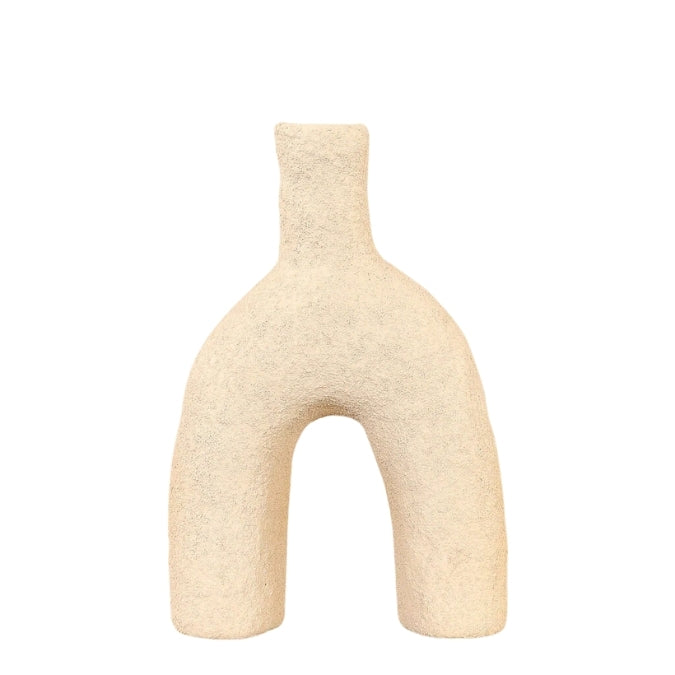 Cream Brown Ceramic Candle Holder