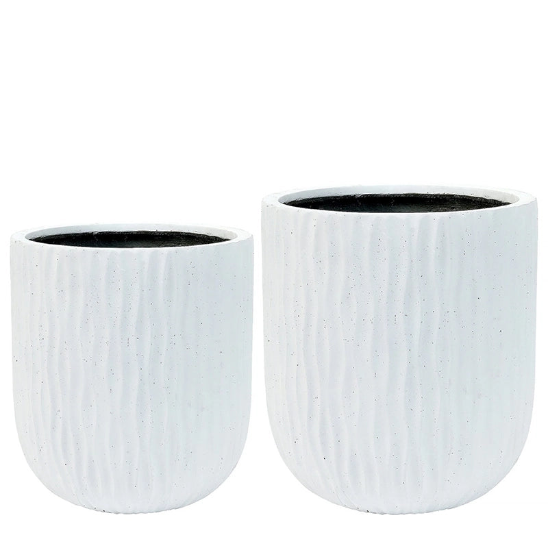 Matt White Ficonstone Tree Pot