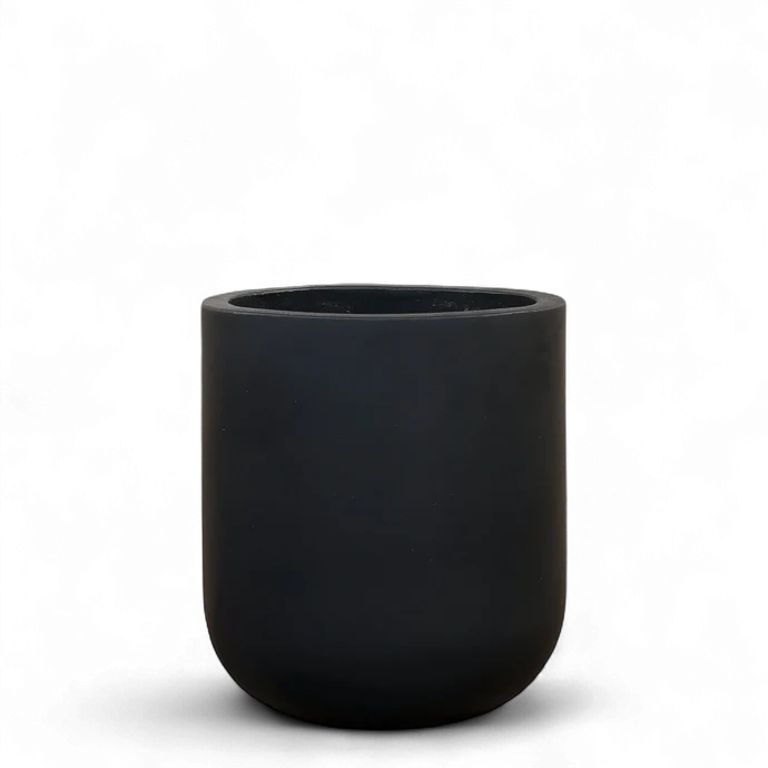 Black Concrete Pot Small