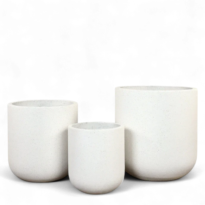 White Terrazzo Pots Medium