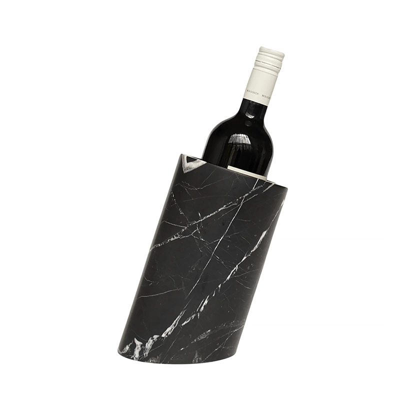 Black Marble Angled Wine Cooler