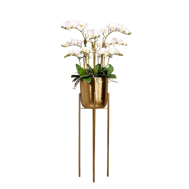 Gold Orchid Arrangement with Stand