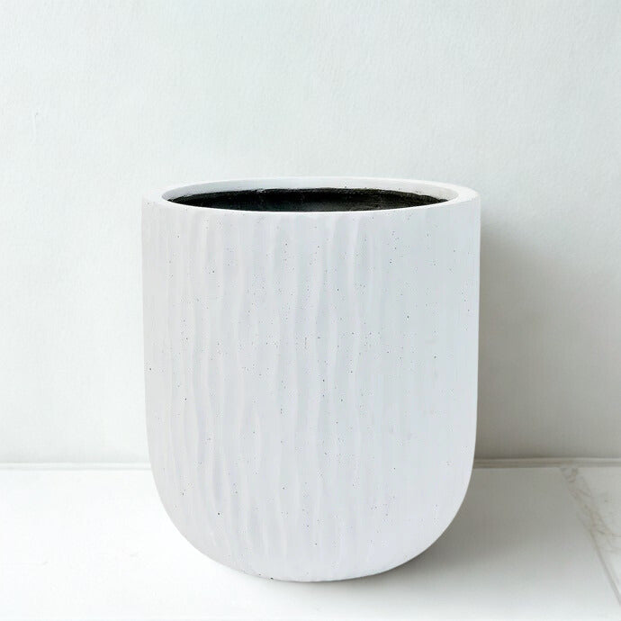 Matt White Ficonstone Tree Pot