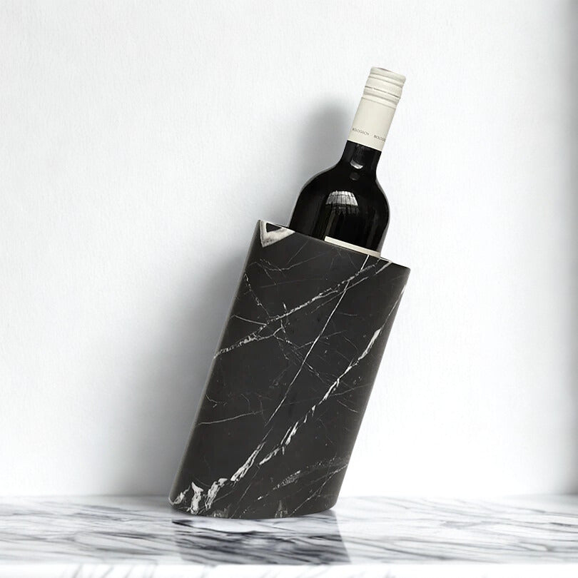 Black Marble Angled Wine Cooler