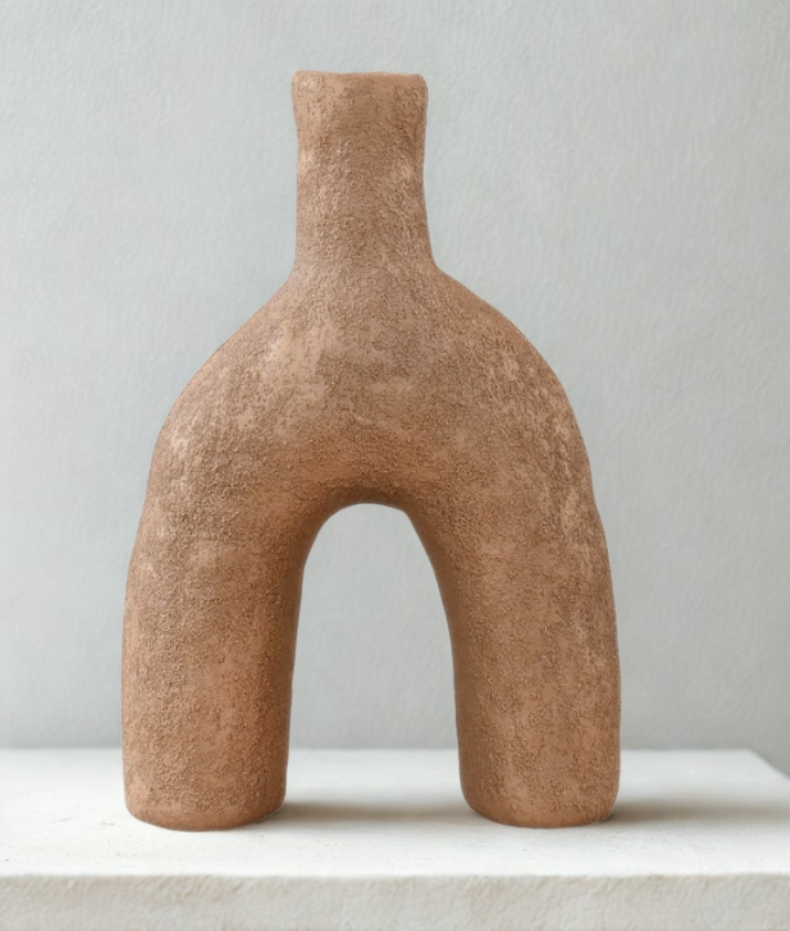 Brown Ceramic Candle Holder