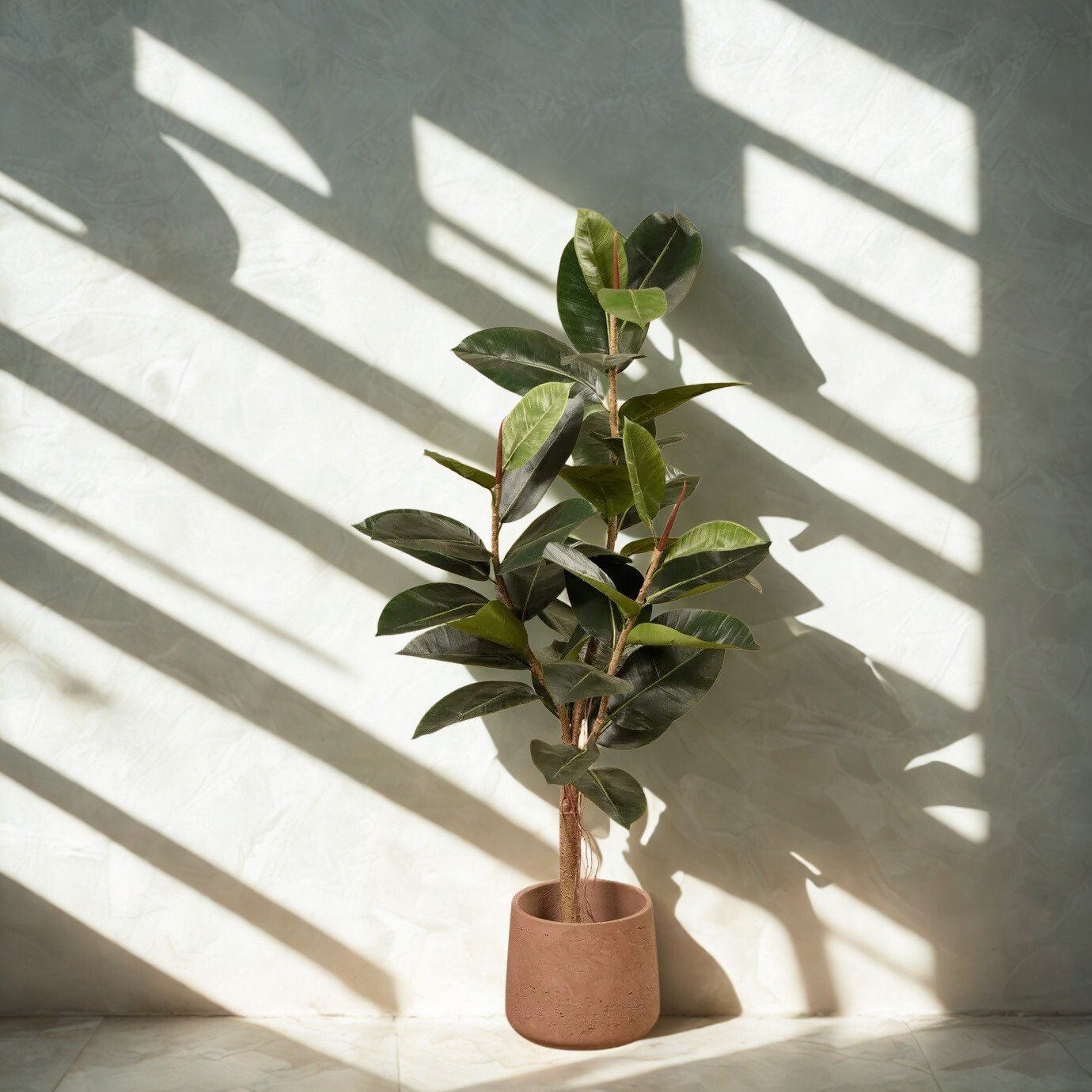 ARTIFICIAL RUBBER PLANT 120CM