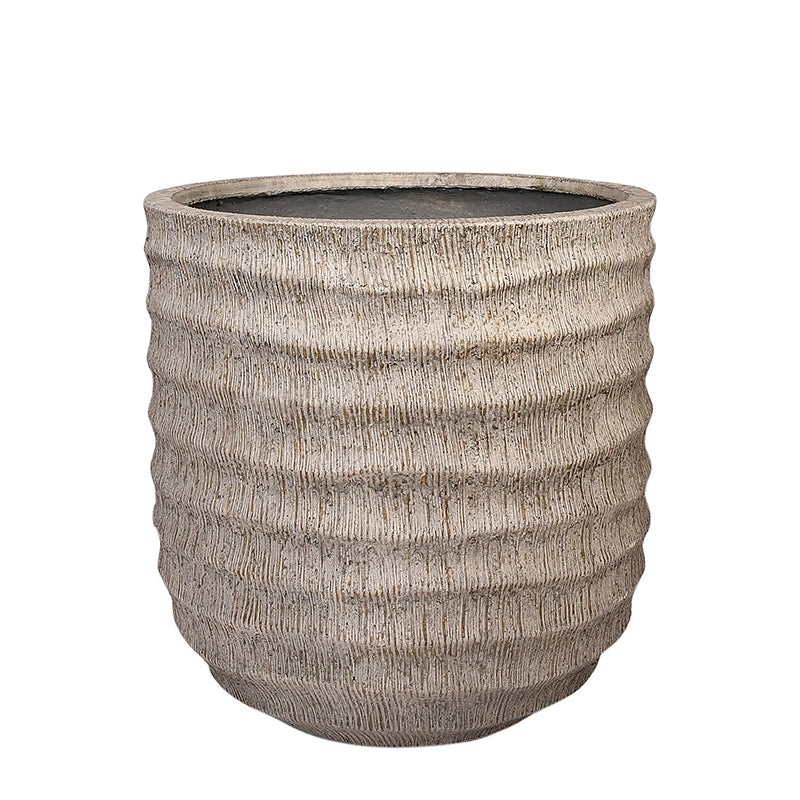 Palm Texture Round Finconstone Pot