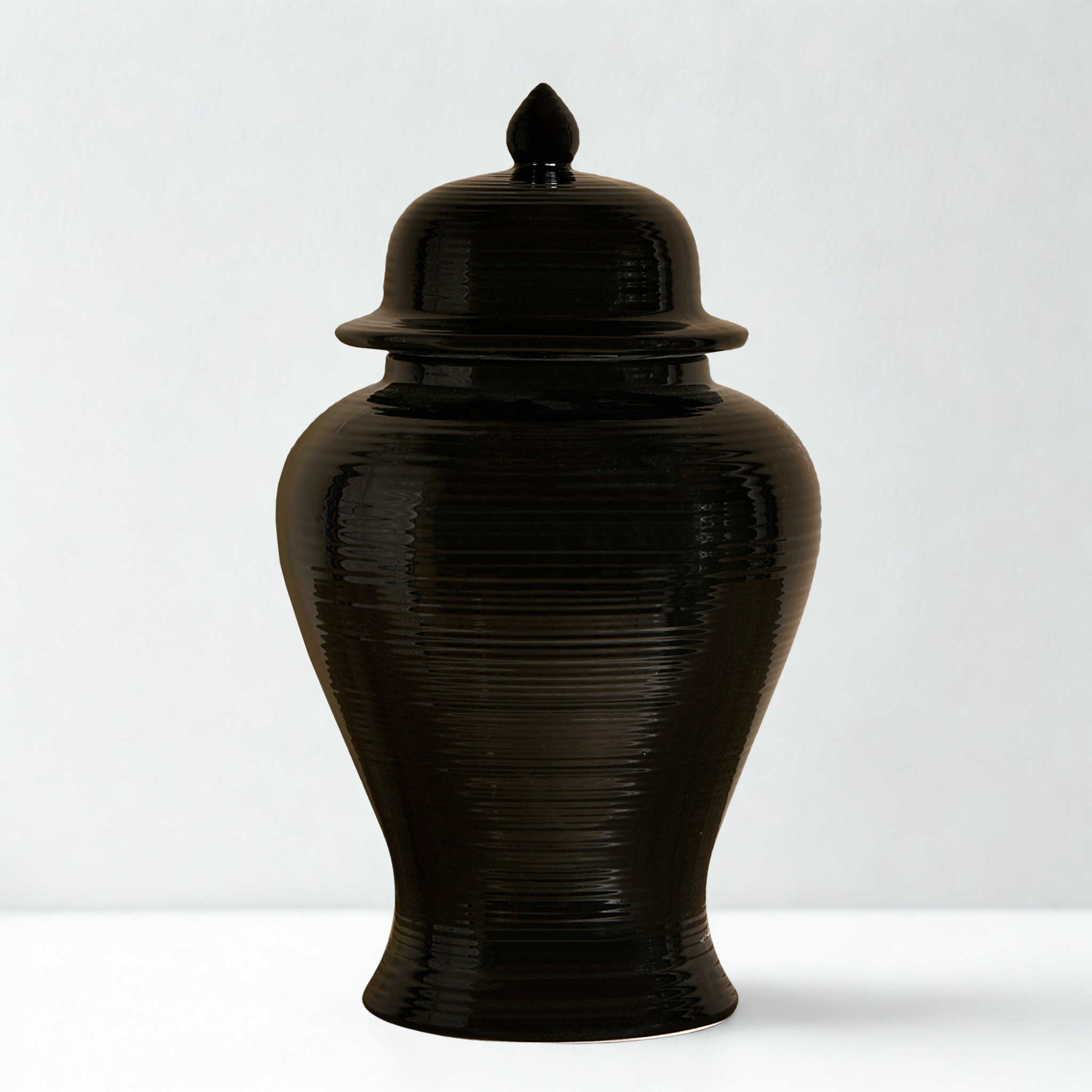 Black Ceramic Jar
