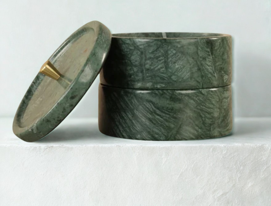 Green Marble Jewelry Box