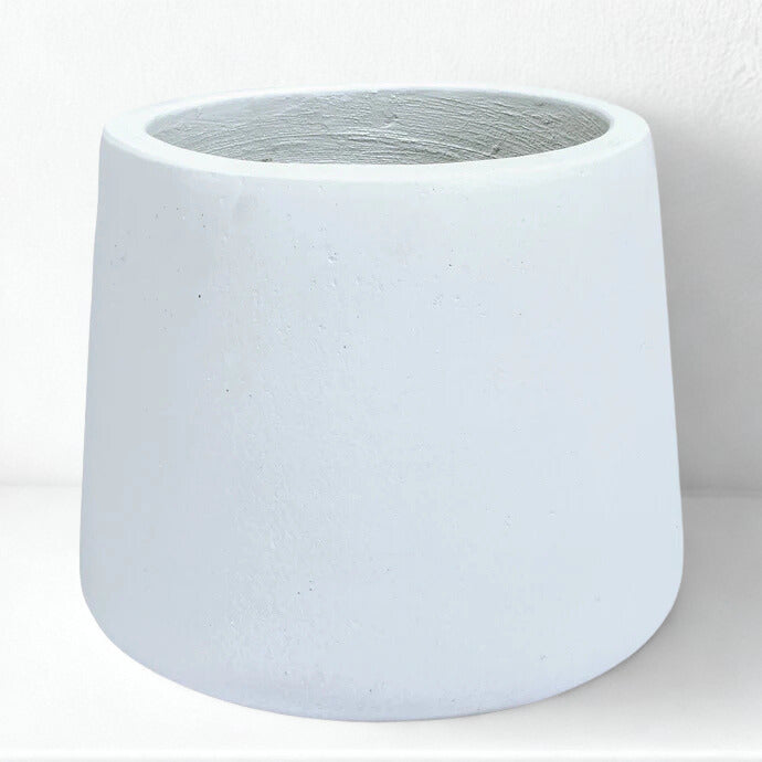 White Washed Cement Pot