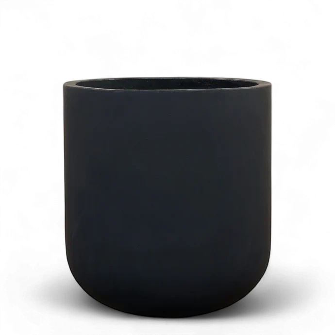 Black Concrete Pot Large