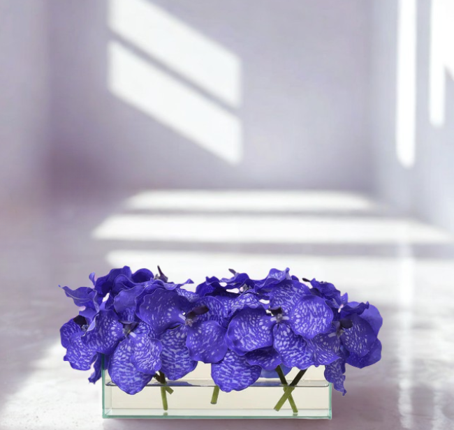 PURPLE Artificial Vanda Arrangement SMALL