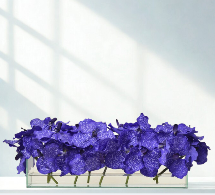 PURPLE Artificial Vanda Arrangement MEDIUM