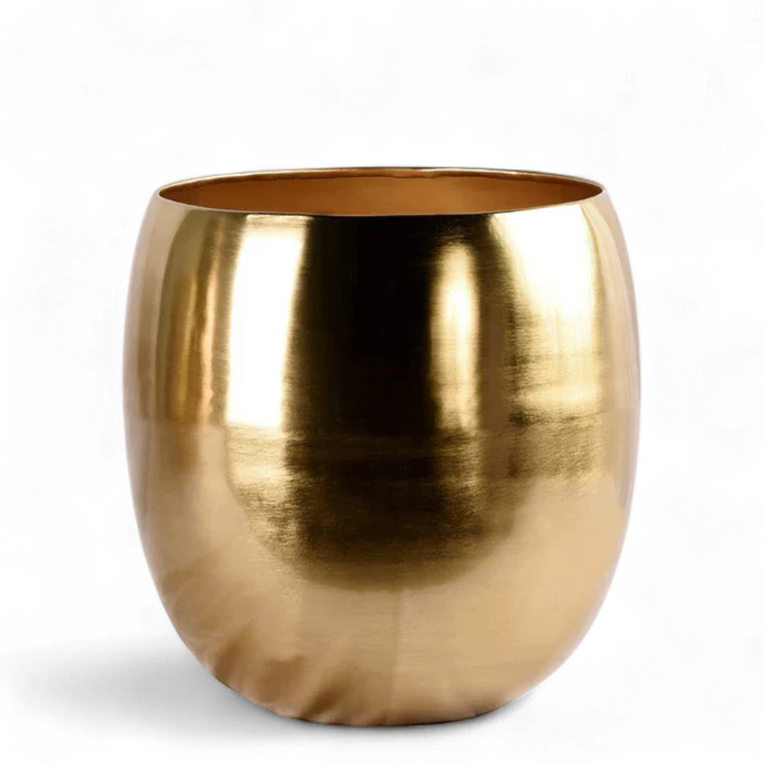 Gold Metal Planter Small