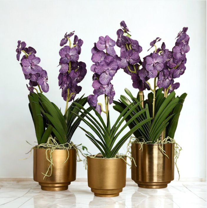 PURPLE Artificial Vanda Arrangement SMALL
