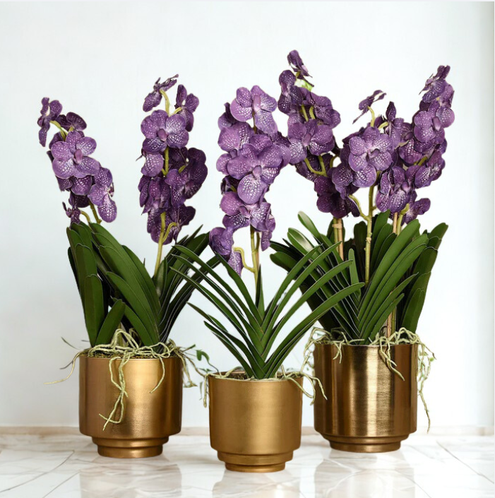 PURPLE Artificial Vanda Arrangement MEDIUM